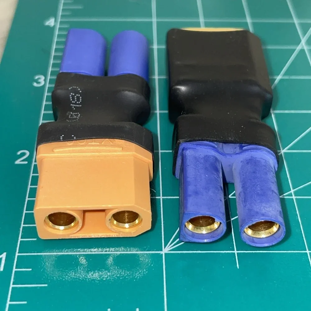2pc‎ Male XT60 to EC5 Female Adapter Connector for Lipo Battery Plugs RC Parts